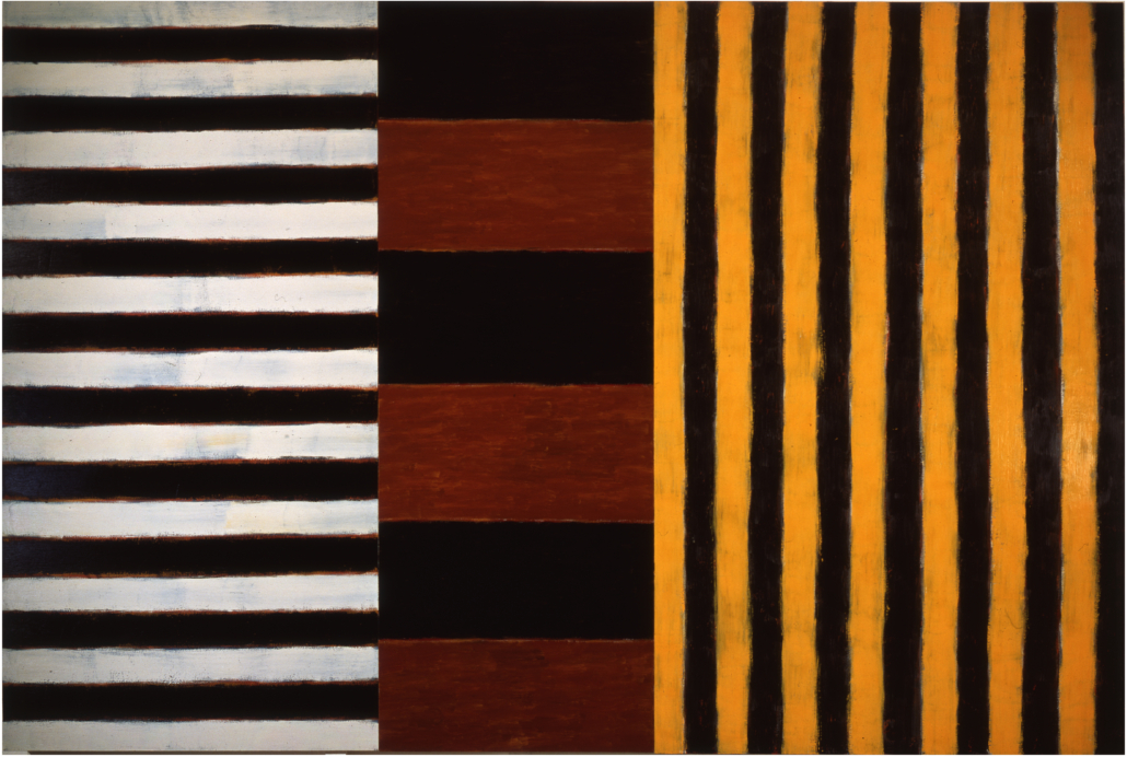 ‘Heart of Darkness,’ 1982, by Sean Scully. Oil on canvas, 8 by 12ft. Art Institute of Chicago, Gift of Society for Contemporary Art, 1988.259. Image courtesy of The Art Institute of Chicago / Art Resource NY. © Sean Scully.