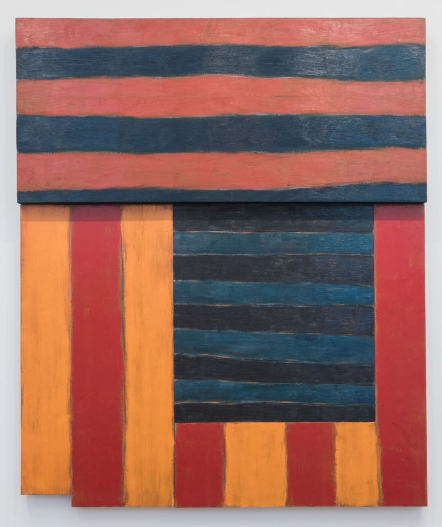 ‘The Fall,’ 1983, by Sean Scully. Oil on canvas, 9ft 8in by 8ft 5/8in. Gift of Jeffrey H. Loria, 2017. Image courtesy of Philadelphia Museum of Art, 2022. © Sean Scully.