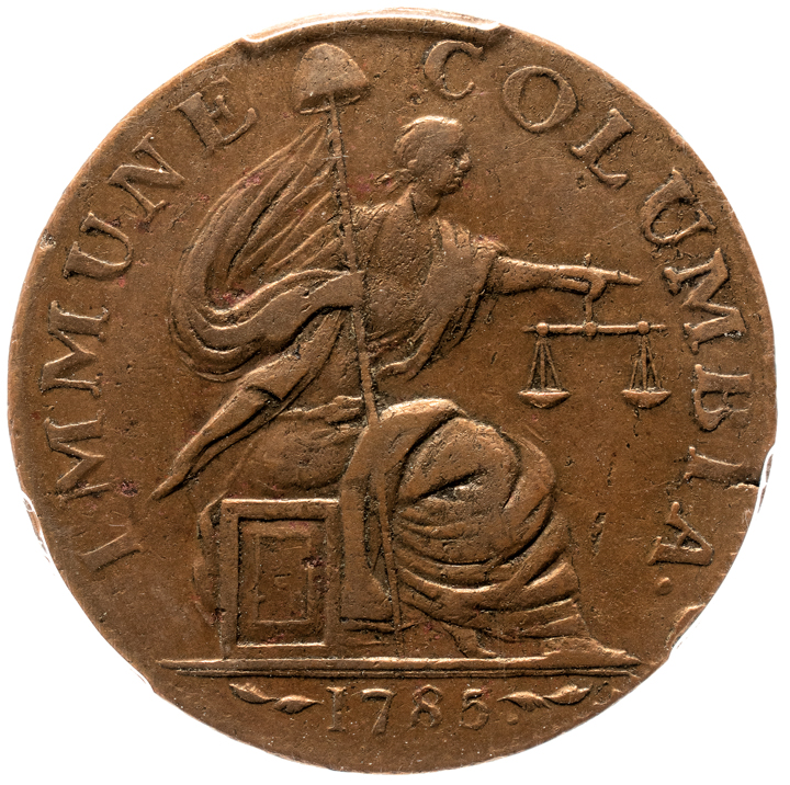 1785 Immune Columbia pattern Nova Constellatio copper with rare designs, est. $50,000-$60,000
