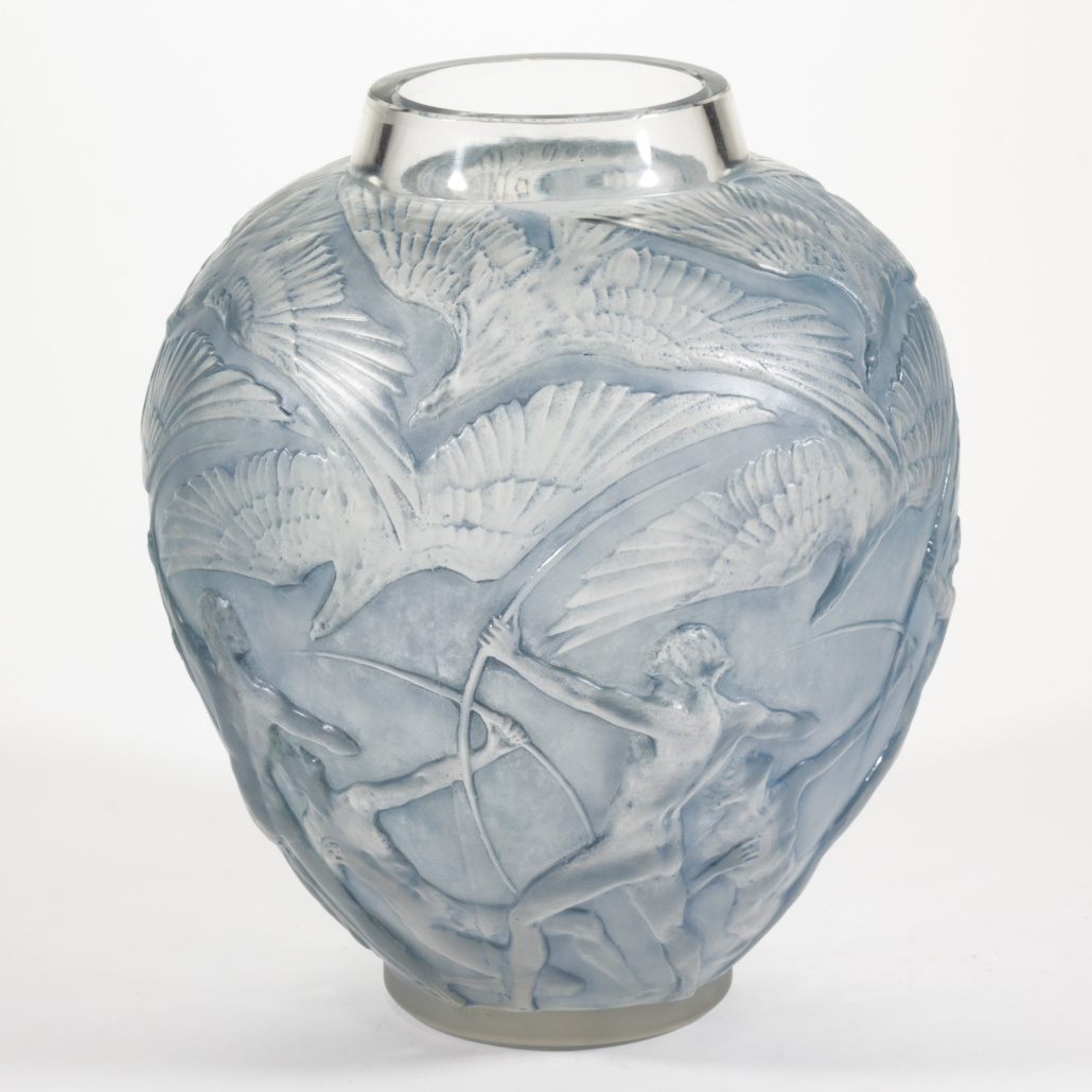  Lalique Archers vase, est. $3,000-$5,000