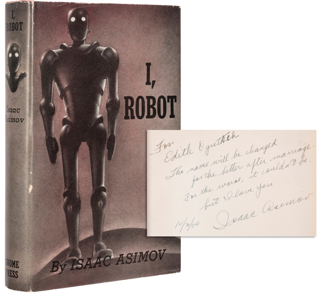 First edition presentation copy of I, Robot, est. $3,000-$5,000