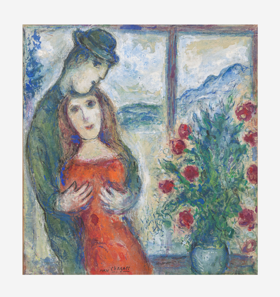 Marc Chagall, ‘Devant la Fenetre a Sils,’ est. $250,000-$400,000