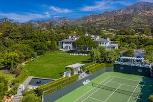 Maroon 5 frontman Adam Levine has purchased Rob Lowe’s former Montecito home for $52 million. Photo credit: The Agency 2019. Courtesy of TopTenRealEstateDeals.com