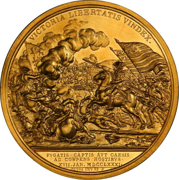When the Daniel Morgan at Cowpens Medal sold for $960,000, it set a world auction record for an American historical medal. Image courtesy of Stack’s Bowers www.StacksBowers.com