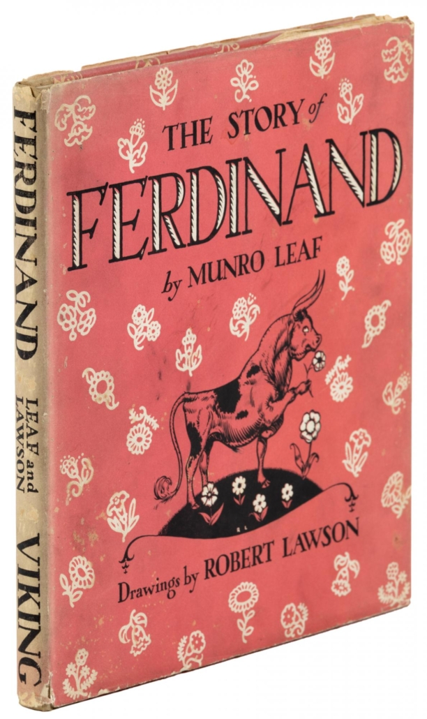 First edition of Ferdinand the Bull in its dust jacket, $4,375