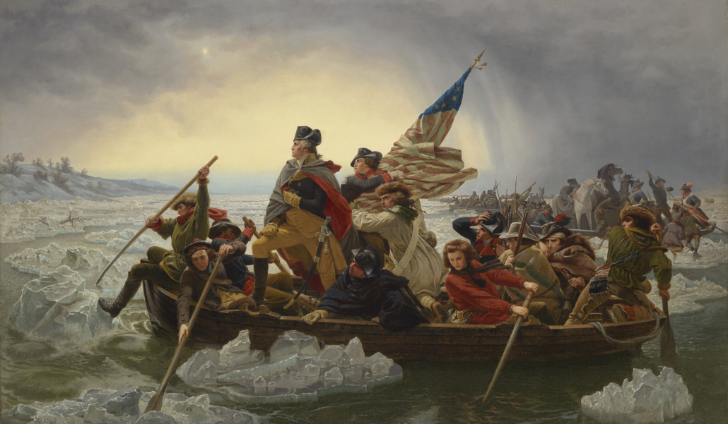 One of two surviving versions of Emanuel Leutze’s immortal painting ‘Washington Crossing the Delaware’ will be offered at auction in May, estimated at $15 million-$20 million. This particular example was displayed in the White House for decades. Image courtesy of Christie’s Images Ltd. 2022