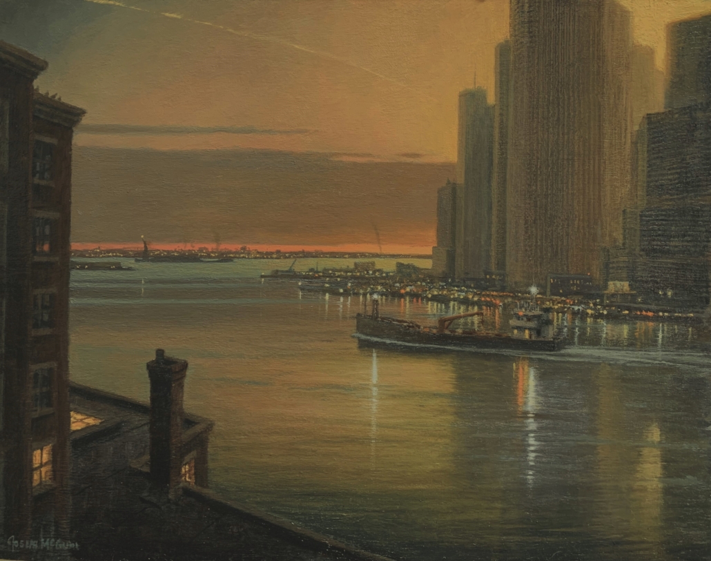 Joseph McGurl, ‘Evening Light on the River,’ $3,450