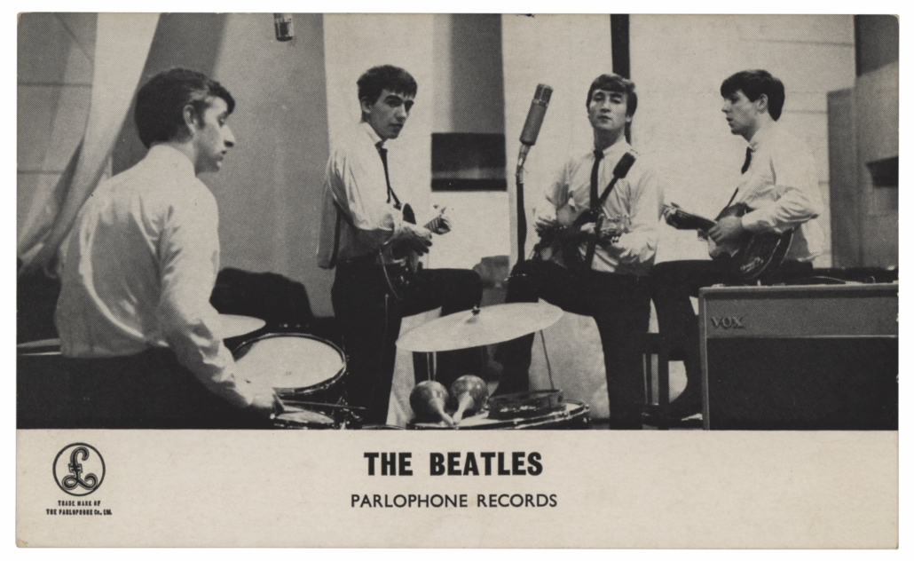 1963 promo card signed by the Beatles, $17,218