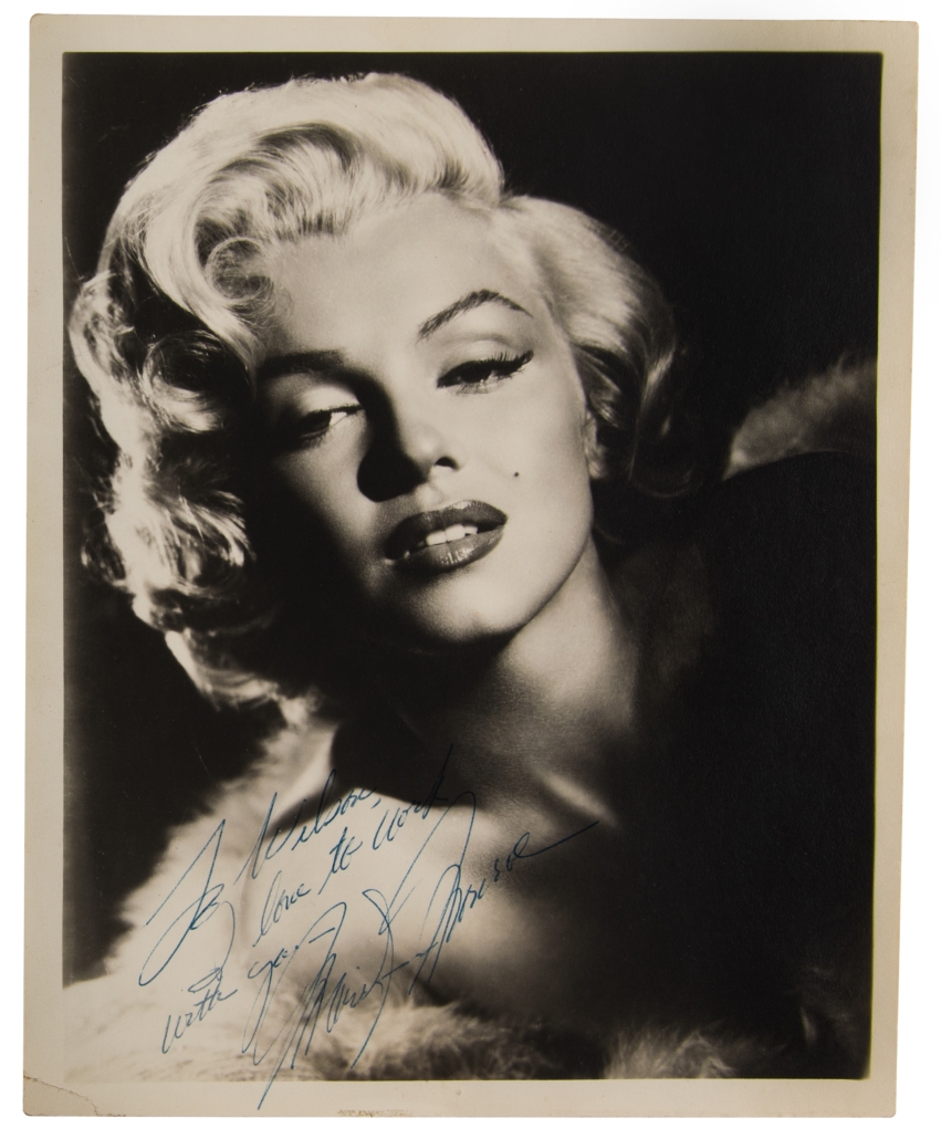 Signed photograph of Marilyn Monroe, $28,895