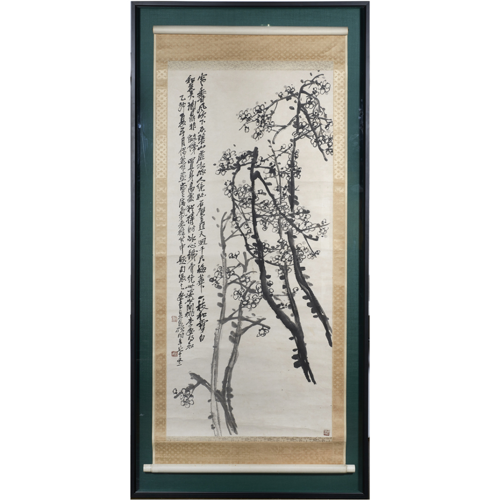 Ink on paper hanging scroll by Wu Changshuo, est. $50,000-$70,000