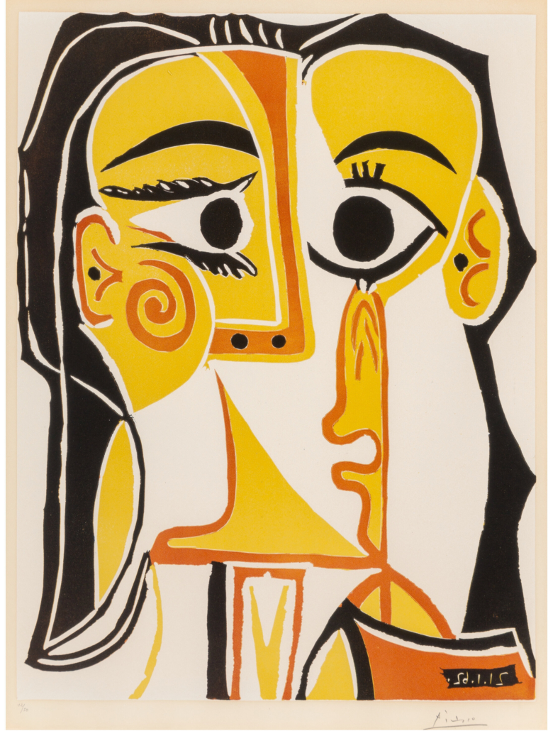 Pablo Picasso, ‘Tete de Femme,’ $250,000. Image courtesy of Heritage Auctions