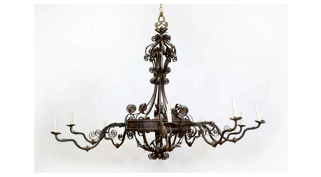 Milanese wrought-iron gas chandelier, est. £3,000-£5,000