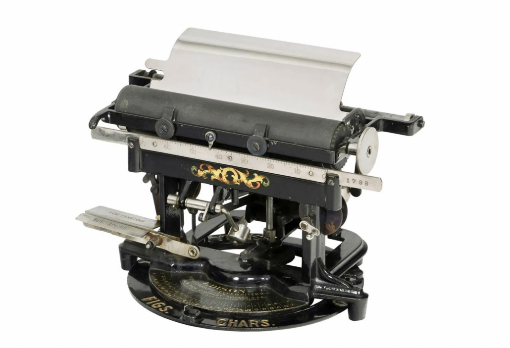 Edison Mimeograph typewriter No. 1, $10,390