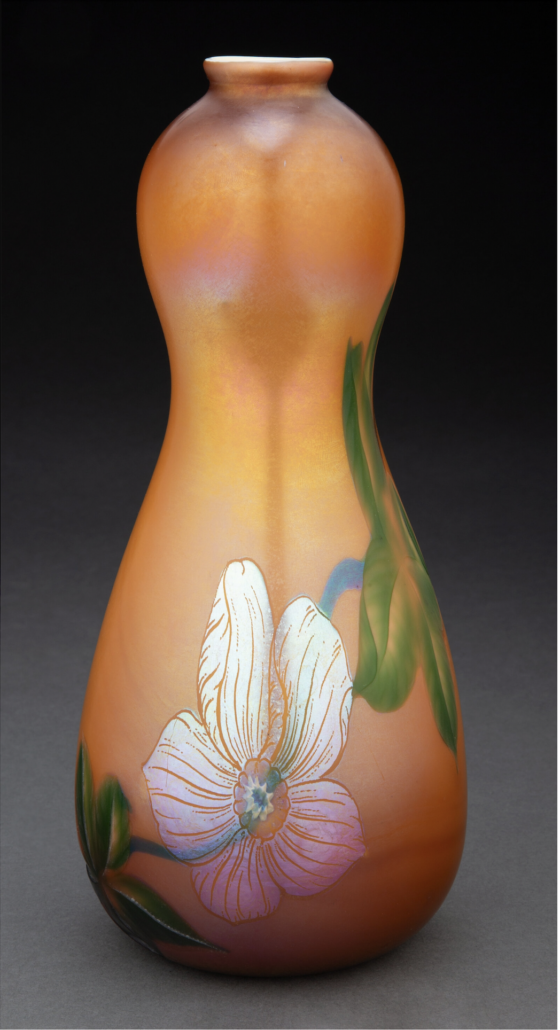 Tiffany Studios wheel-carved cameo favrile glass vase, est. $15,000-$20,000. Image courtesy of Heritage Auctions