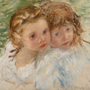 Mary Stevenson Cassatt, ‘Two Little Sisters,’ circa 1901-02. Image courtesy of the Bruce Museum