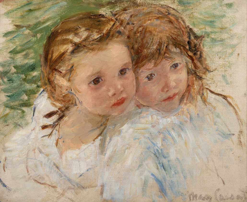 Mary Stevenson Cassatt, ‘Two Little Sisters,’ circa 1901-02. Image courtesy of the Bruce Museum