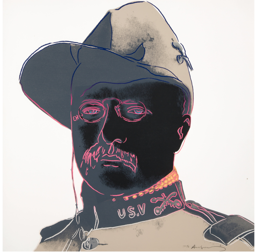 Andy Warhol, ‘Teddy Roosevelt,’ from his 1986 ‘Cowboys and Indians’ portfolio, $131,250. Image courtesy of Heritage Auctions