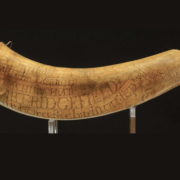 This historic Bunker Hill-engraved powder horn attained $170,000 plus the buyer’s premium in October 2019. Image courtesy of Dan Morphy Auctions and LiveAuctioneers.