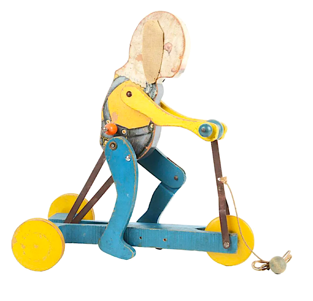 A circa-1931 paper-on-wood No. 105 Bunny Scoot sold for $4,000 plus the buyer’s premium in December 2017. Image courtesy of Dan Morphy Auctions and LiveAuctioneers.