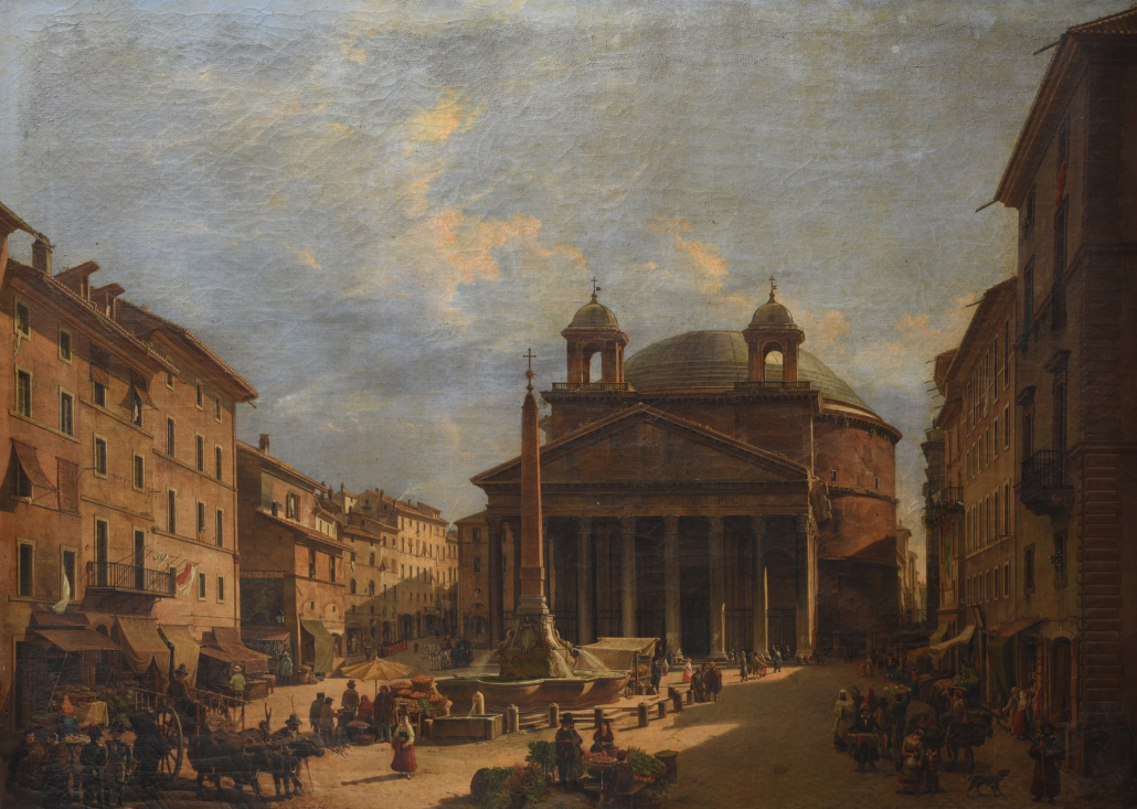 Jean Victor Louis Faure, ‘Market Day, the Pantheon, Rome,’ £200,000