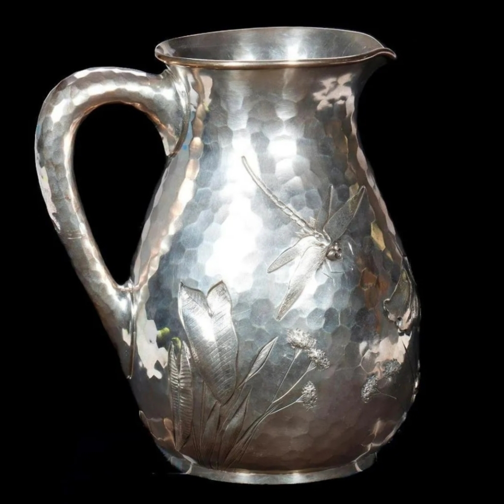 Dominick & Haff Aesthetic Movement silver water pitcher, est. $2,000-$3,000