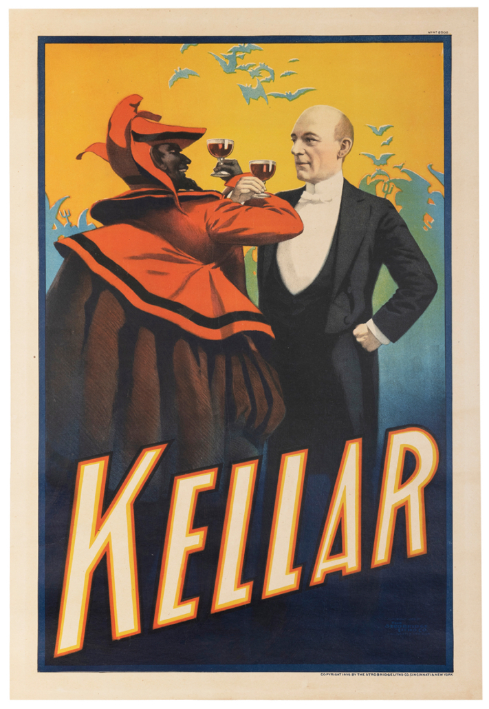  Circa-1899 poster of Harry Kellar Toasting the Devil, est. $8,000-$10,000