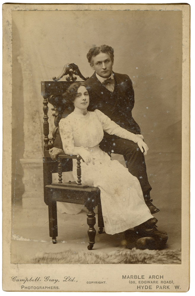 Full-length portrait photo of Harry Houdini and his wife, Bess, est. $2,000-$4,000
