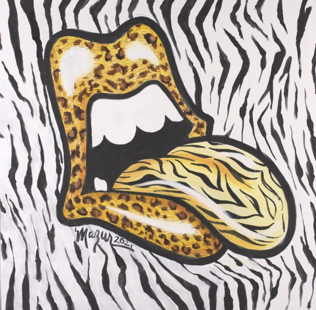  Ruby Mazur, ‘Animal Print Mouth & Tongue,’ 2021