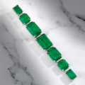 Cartier emerald and diamond Art Deco bracelet, $3.2 million. Image courtesy of Bonhams