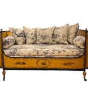 19th-century French tole painted daybed, $4,612