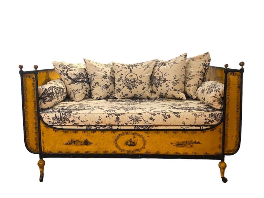 19th-century French tole painted daybed, $4,612