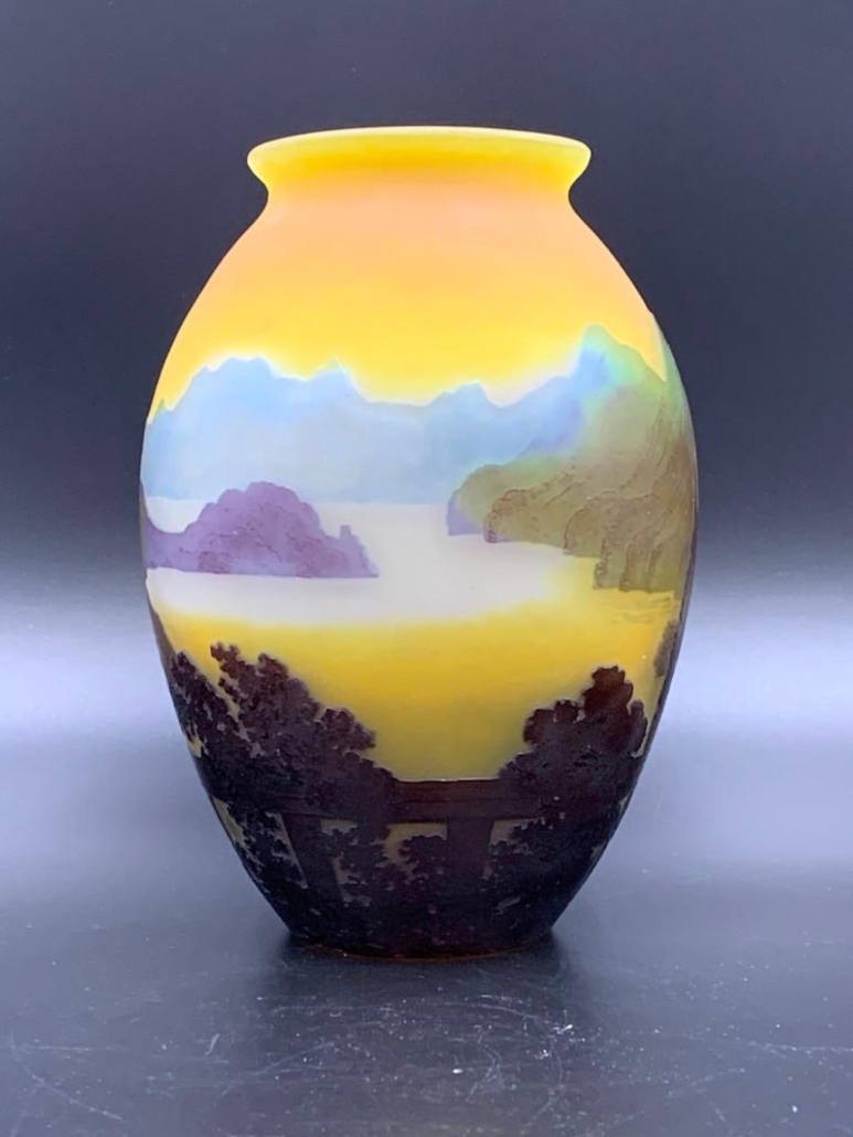 Galle cameo glass scenic vase, est. $1,000-$2,000