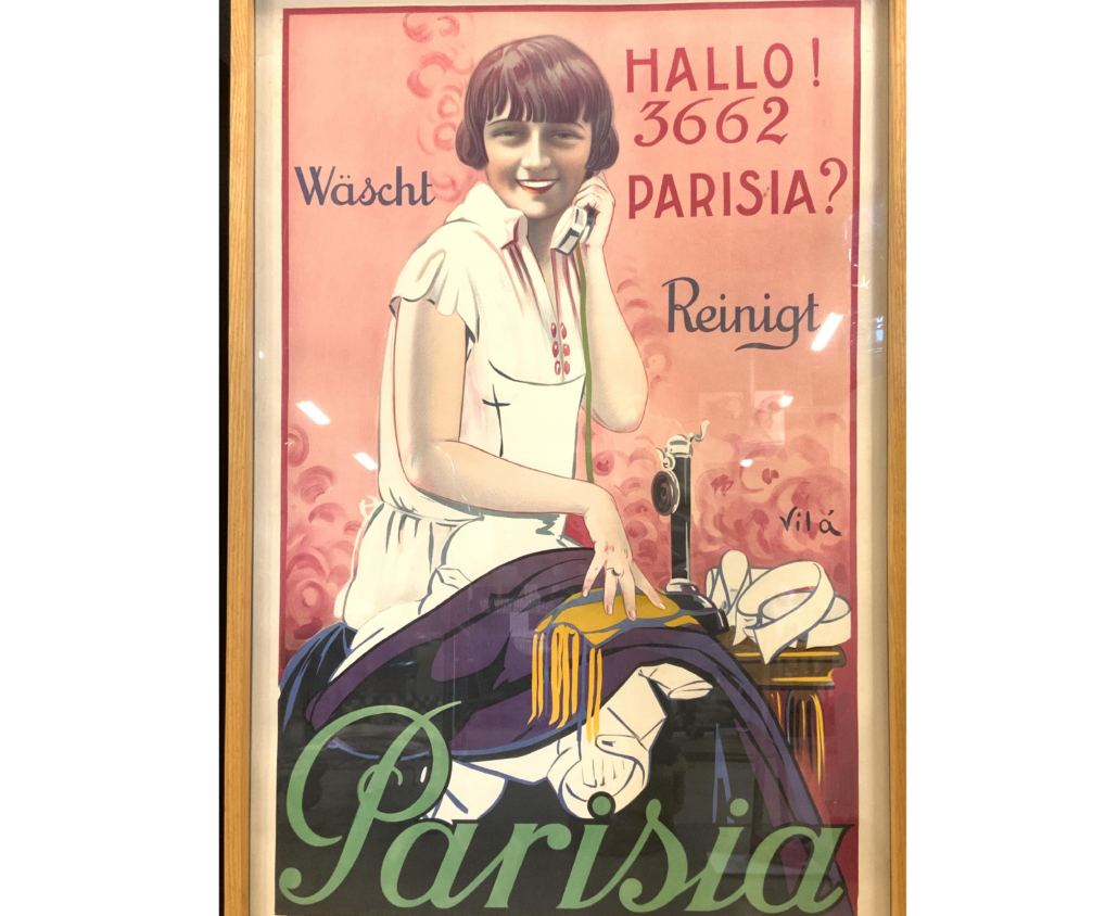 Pictured is ‘Parisia,’ one of many Art Deco era posters from Martha Stewart’s collection that will be featured in the June 15 auction.