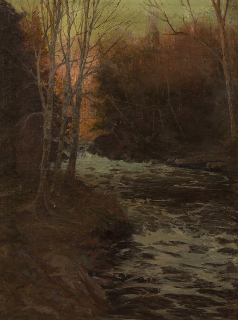 Julian Onderdonk, ‘Woodland Stream in Autumn,’ est. $18,000-$22,000. Image courtesy of Skinner