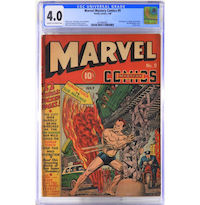 Copy of Timely Comics Marvel Mystery Comics #9 (July 1940), graded CGC 4.0, est. $30,000-$50,000