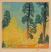 Gustave Baumann, ‘Pine And Aspen,’ $21,250