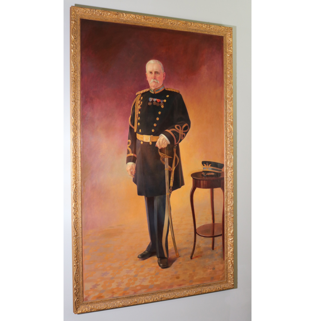 Circa-1918 painting of a distinguished military gentleman, possibly a riverboat captain, est. $2,000-$3,000