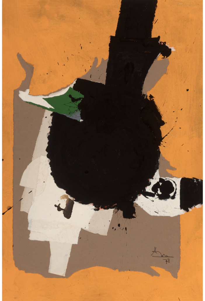 Robert Motherwell, ‘In Orange with Black (Moderne Enfin),’ est. $100,000-$150,000. Image courtesy of Heritage Auctions