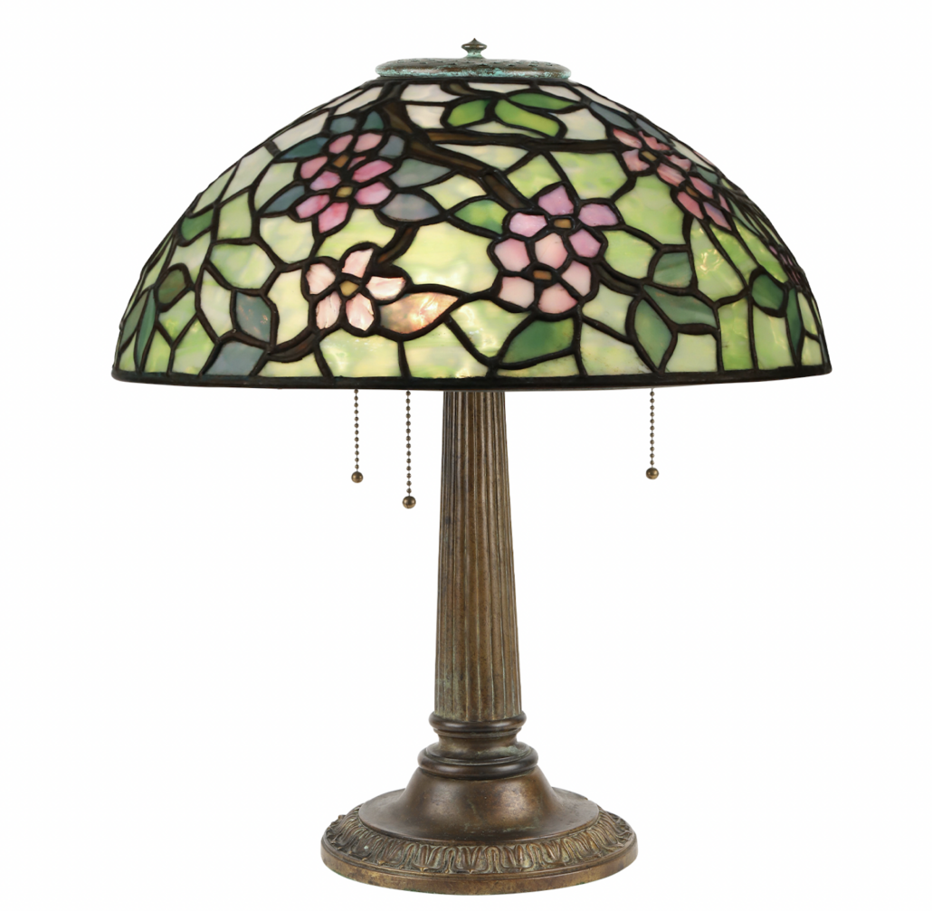 Circa-1910 Tiffany Studios Apple Blossom table lamp, est. CA$8,000-$12,000