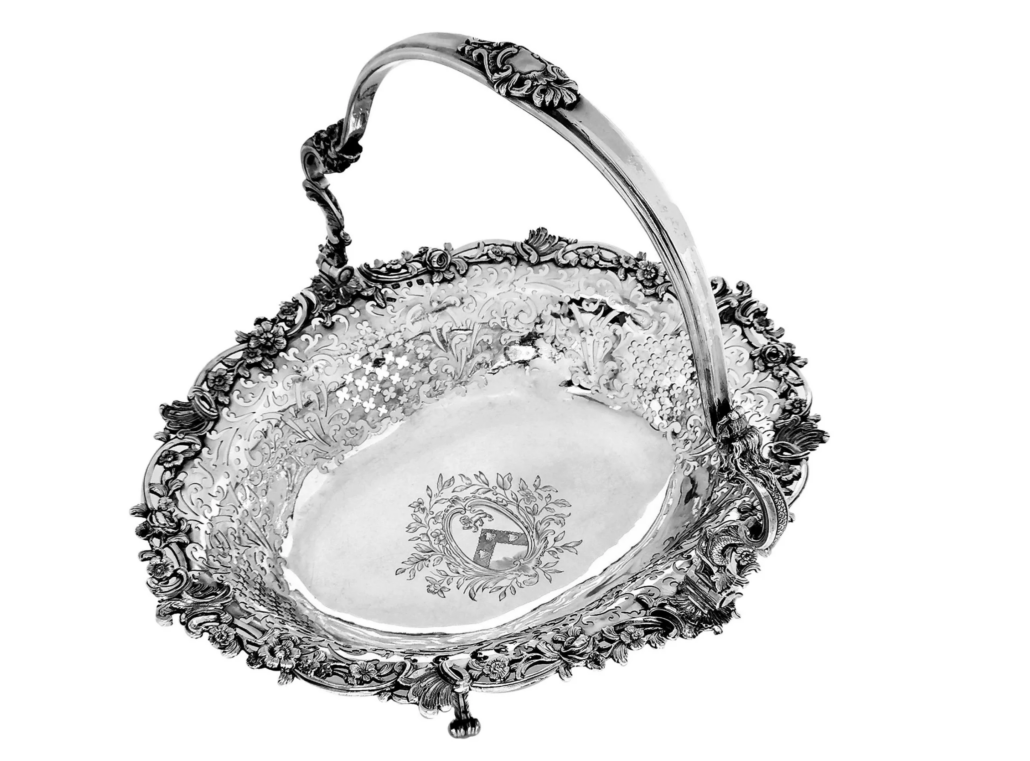 1771 George III sterling silver basket, est. $9,000-$11,000