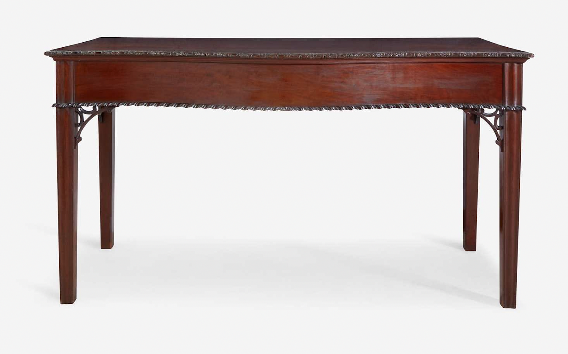 Pemberton-Morris-Lloyd Chippendale carved and figured mahogany sideboard table, $163,800