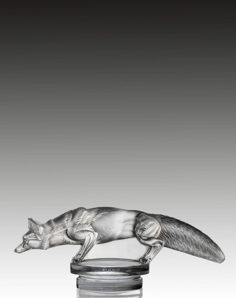  Lalique Renard leaping fox mascot, aka hood ornament, £81,250