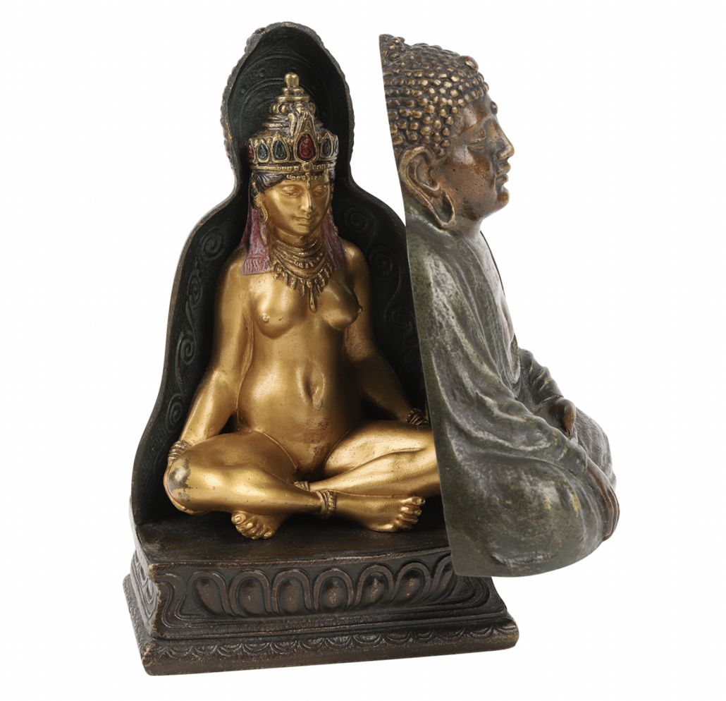  Franz Bergman seated Buddha cold-painted bronze, CA$9,440