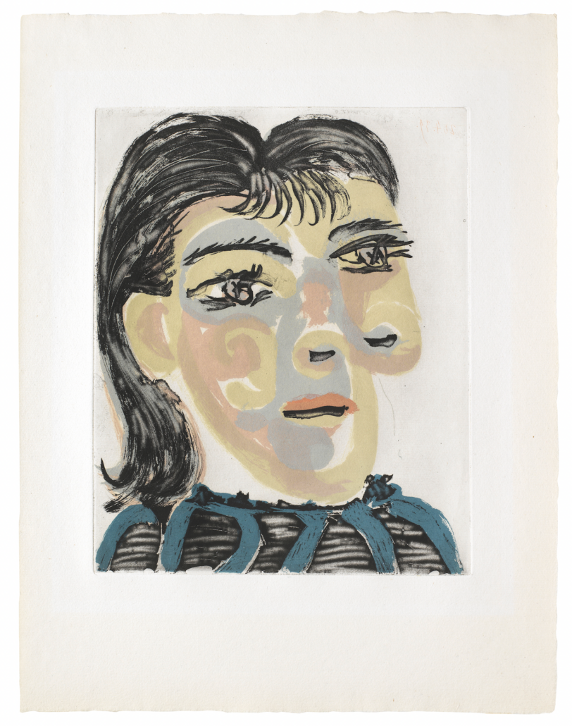 Pablo Picasso, ‘Tete de femme No 2. Portrait de Dora Maar,’ £31,800. Image courtesy of Bonhams