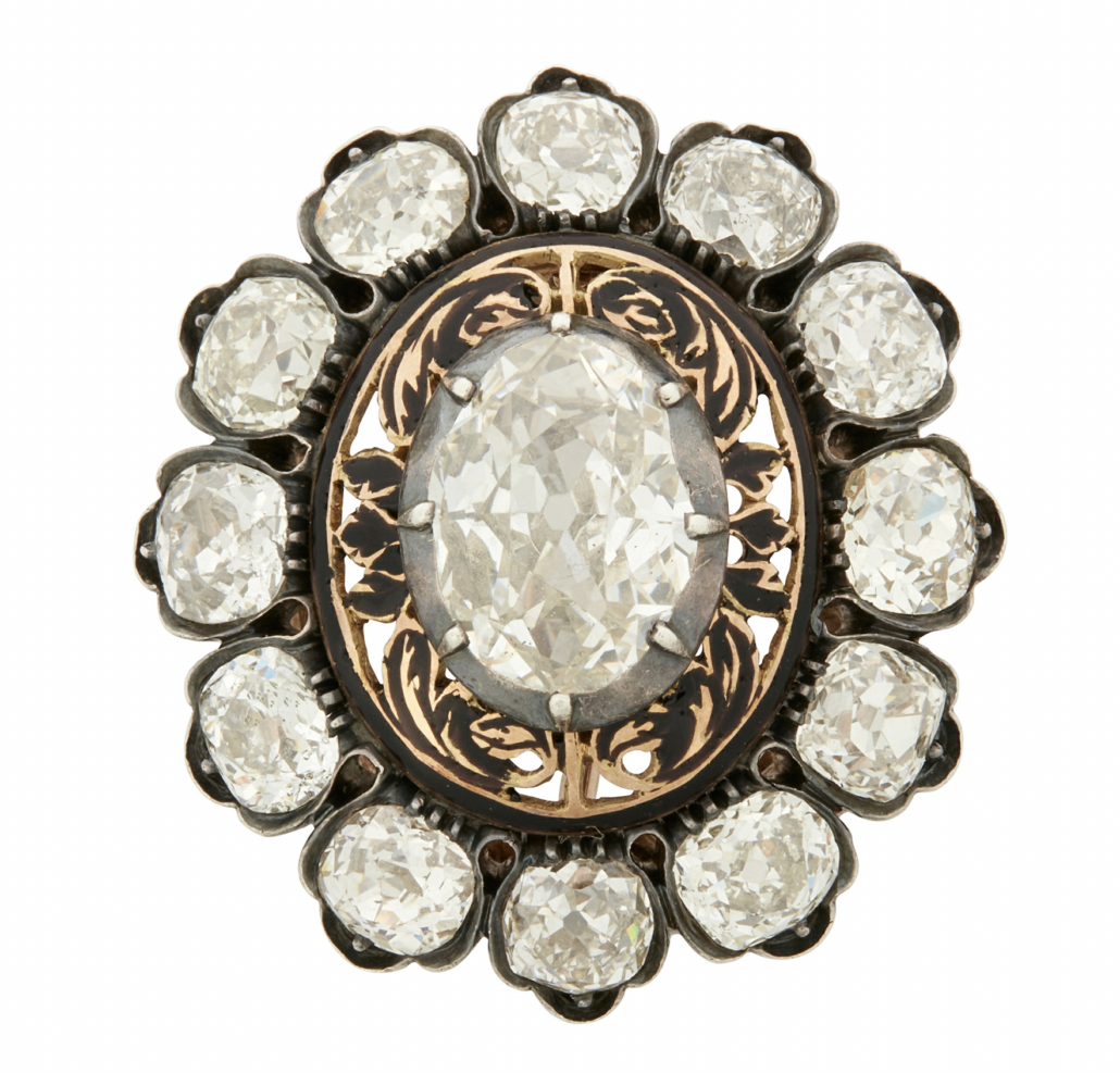 Circa-1880 diamond brooch, $13,750