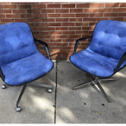 Circa-1960s steelcase swivel Pollack-style office chairs, est. $1,100-$1,500