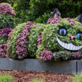 The Cheshire Cat greets visitors outside the Memphis Botanic Garden's Sensory Garden. The larger-than-life cat is 5ft, 8in long and weighs approximately 2,500 pounds. Photo credit: Mike Kerr