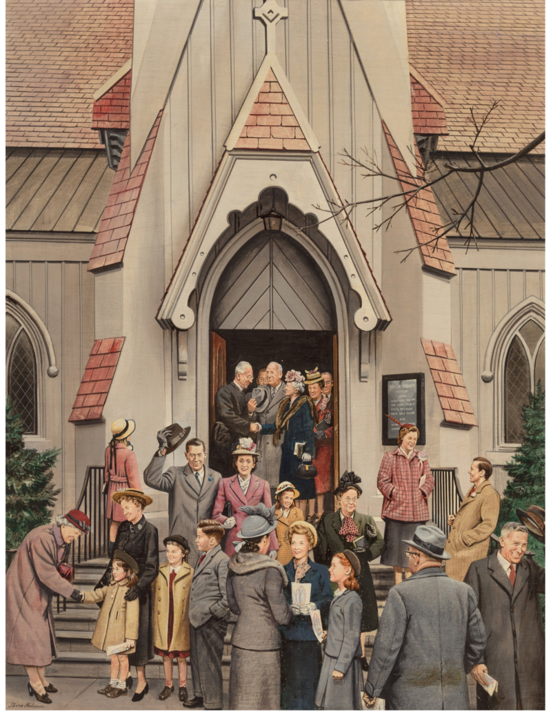 Stevan Dohanos, ‘After Church,’ $225,000. Image courtesy of Heritage Auctions