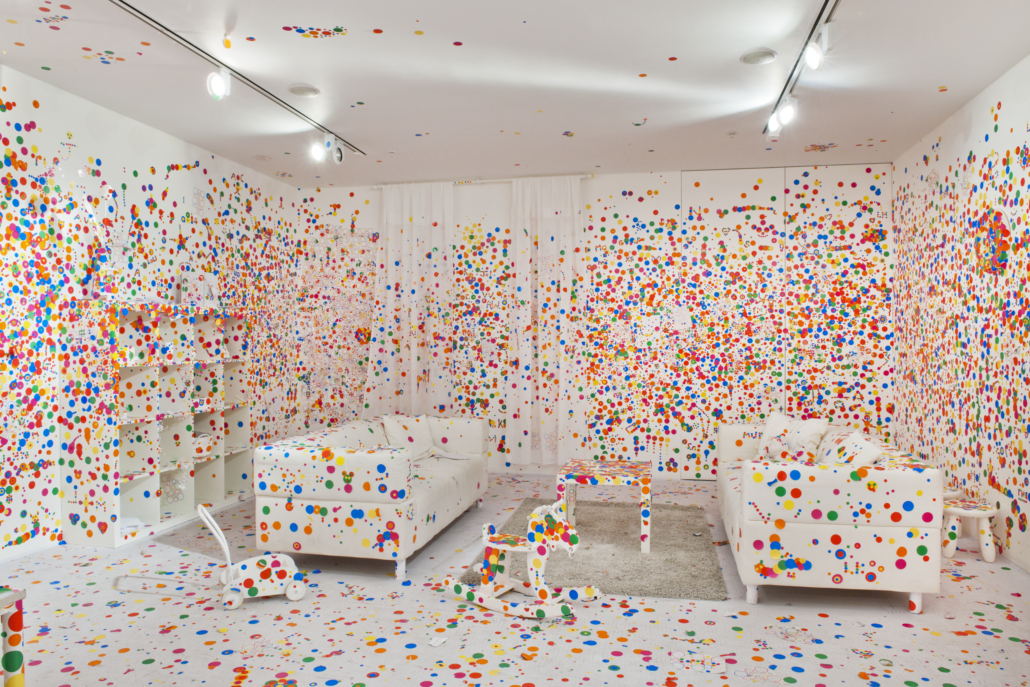 Image credit: Yayoi Kusama, ‘The Obliteration Room’ 2002-present at Tate Modern, 2012. Image (c) Tate photography