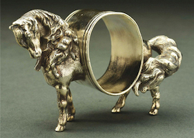 Silver napkin rings add high style to dinner tables